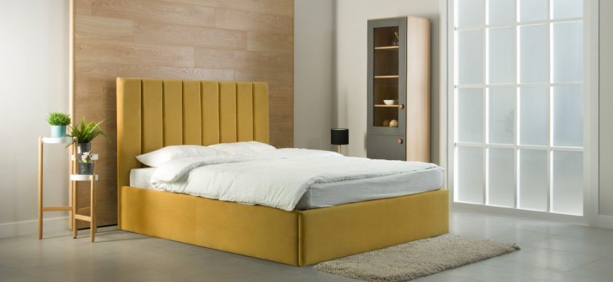 Двуспальная кровать 140х200 с подъемным механизмом